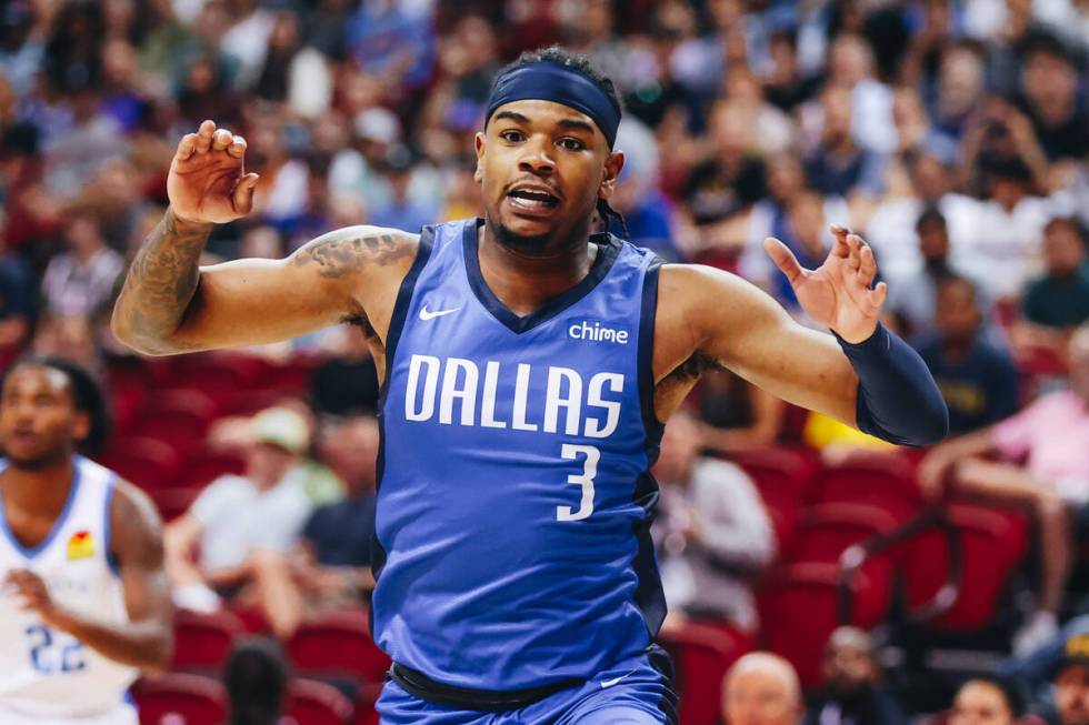 Dallas Mavericks shooting guard Jaden Hardy is seen during an NBA Summer League game against th ...