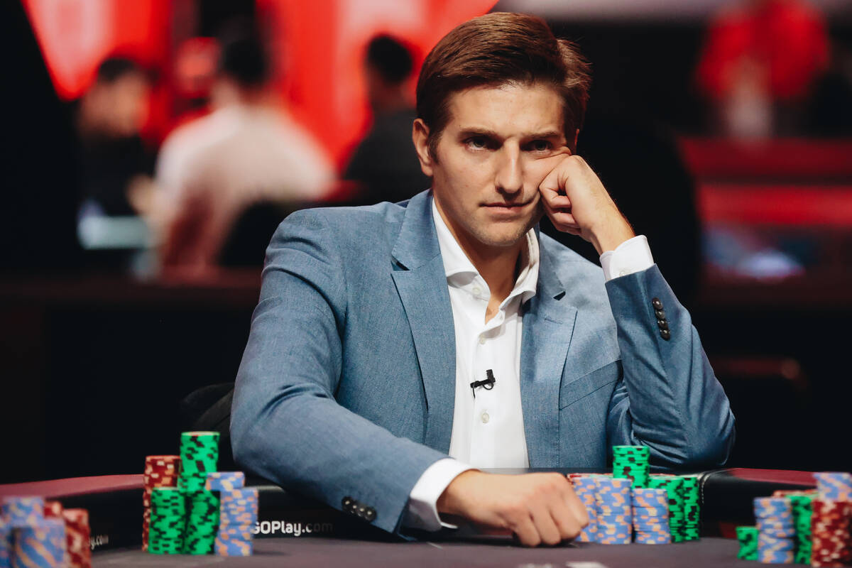 Professional poker player Tony Dunst competes during the World Series of Poker $10,000 buy-in n ...