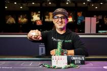 Josh Arieh won the $25,000 buy-in H.O.R.S.E. High Roller event at Horseshoe Las Vegas for his s ...