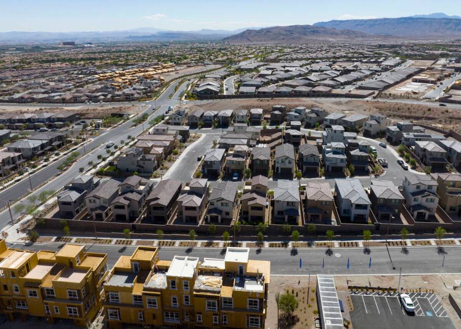 A 2022 photo shows new homes under construction in Summerlin. Attorney Josh Hicks reviewed the ...