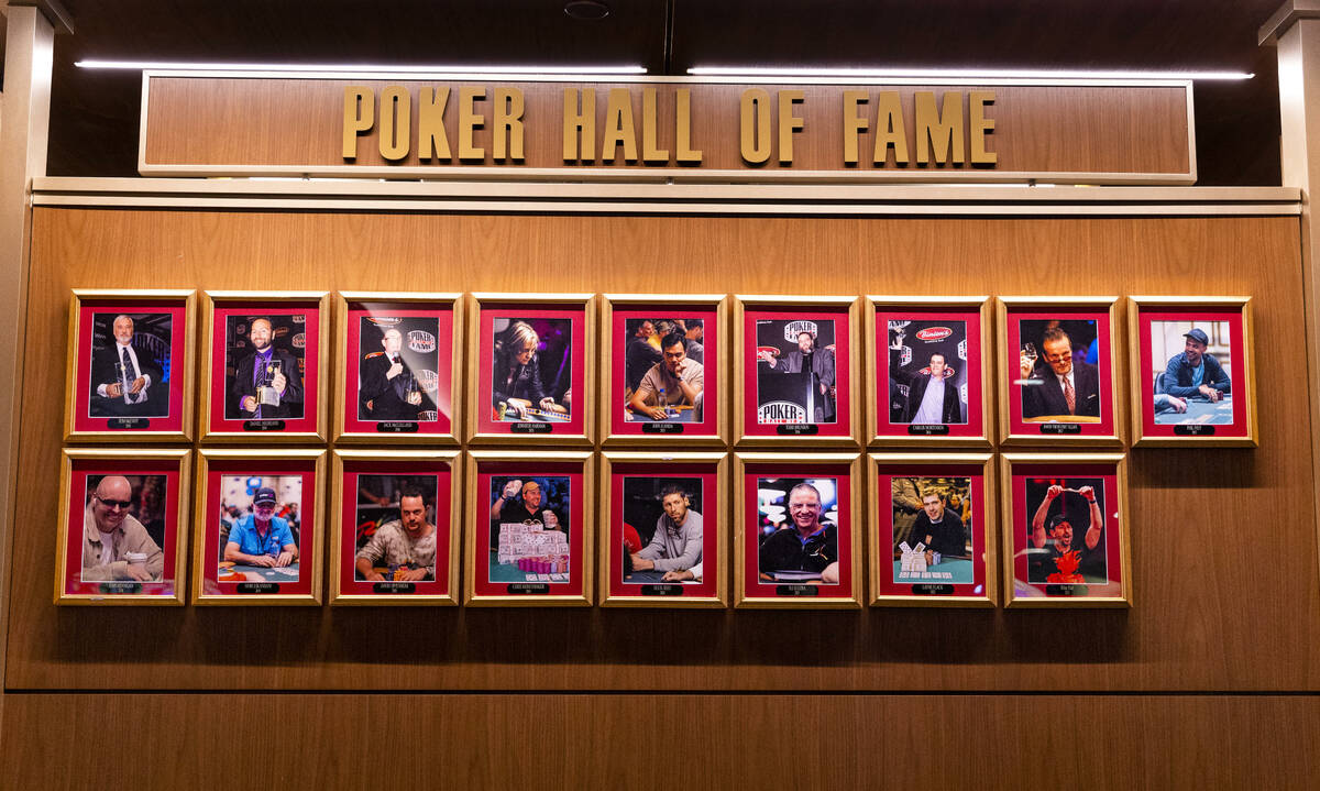 A Poker Hall of Fame display is revealed with 2023 Hall of Fame inductee Brian Rast included, b ...
