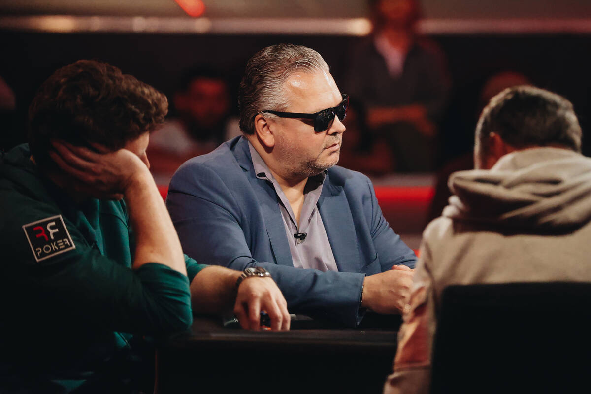 Jan-Peter Jachtmann watches a competitor during the World Series of Poker $10,000 buy-in No-lim ...