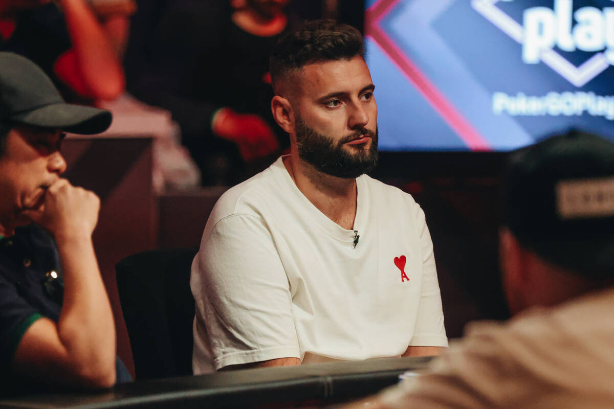 Dean Hutchison watches a competitor during the World Series of Poker $10,000 buy-in No-limit Ho ...