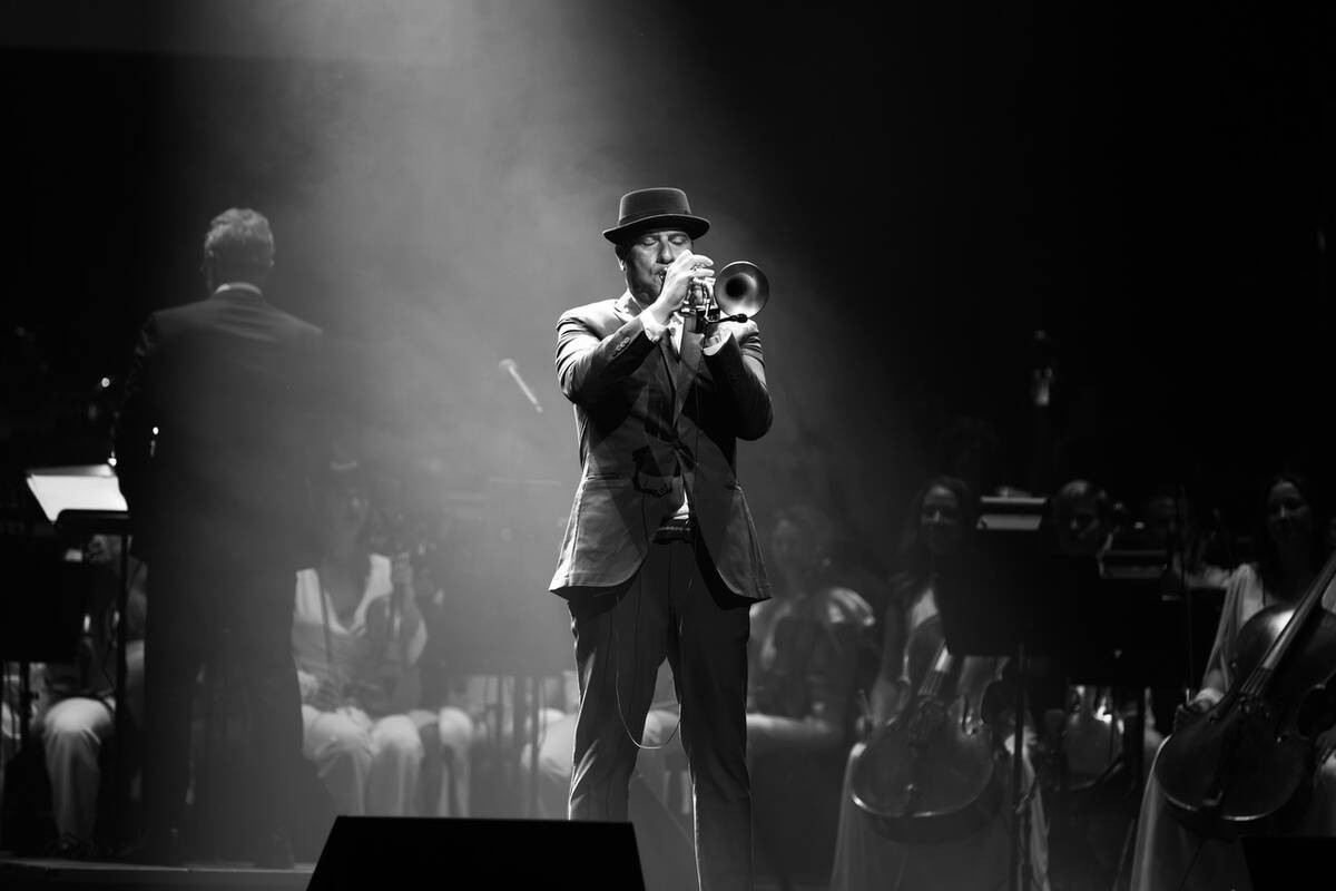 David Perrico is shown fronting his Pop Symphonic orchestra at Reynolds Hall at the Smith Cente ...