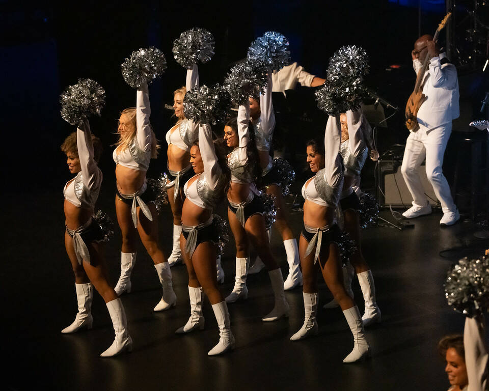 The Raiderettes are shown during David Perrico's Pop Symphonic orchestra at Reynolds Hall at th ...