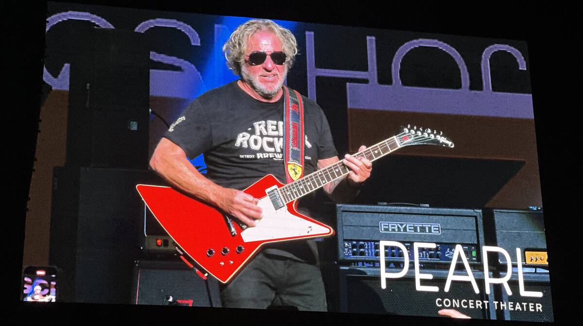 Sammy Hagar is shown at Pearl at the Palms on Saturday, July 16, 2023. (John Katsilometes/Las V ...