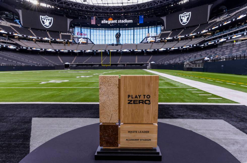 Allegiant Stadium was given a "Play to Zero" award for being a waste leader as part o ...