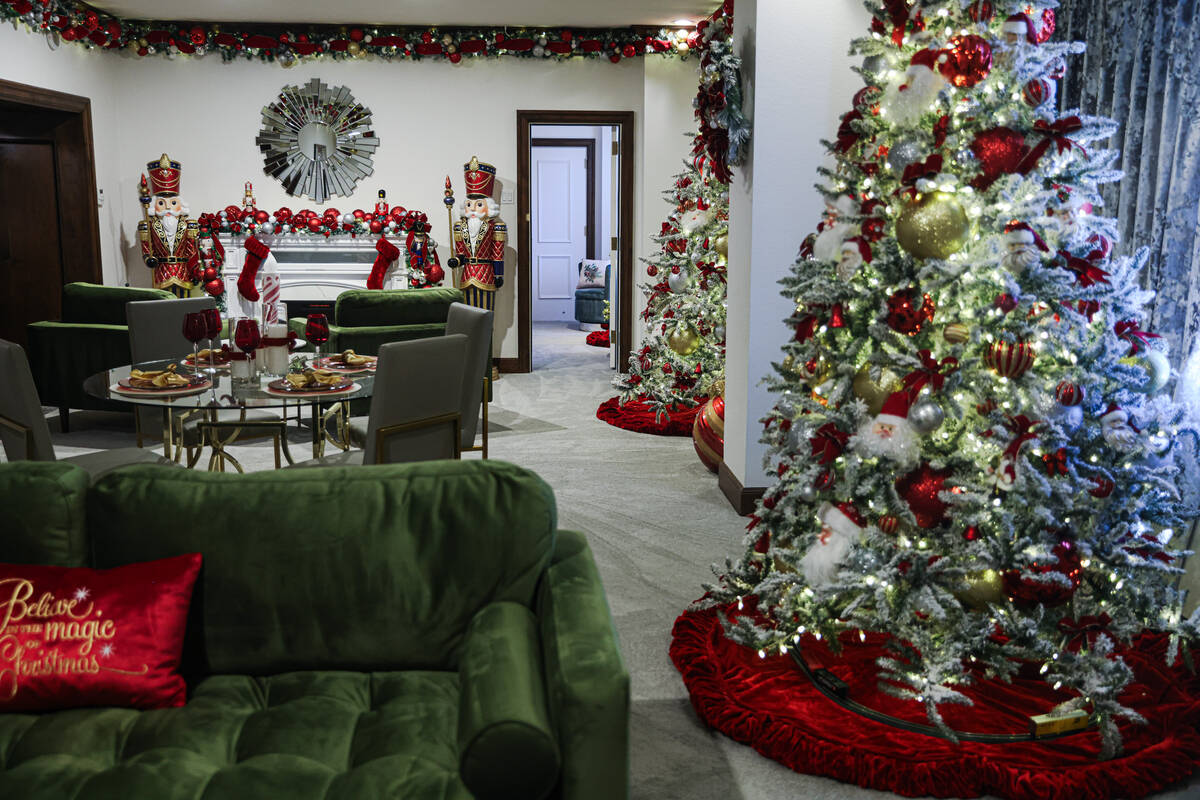 The Christmas suite, one of the themed suites at the Westgate hotel-casino in Las Vegas, Wednes ...