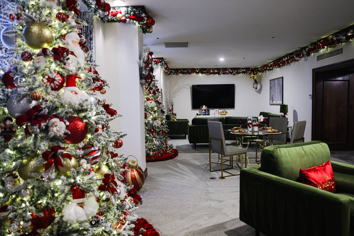 The Christmas suite, one of the themed suites at the Westgate hotel-casino in Las Vegas, Wednes ...