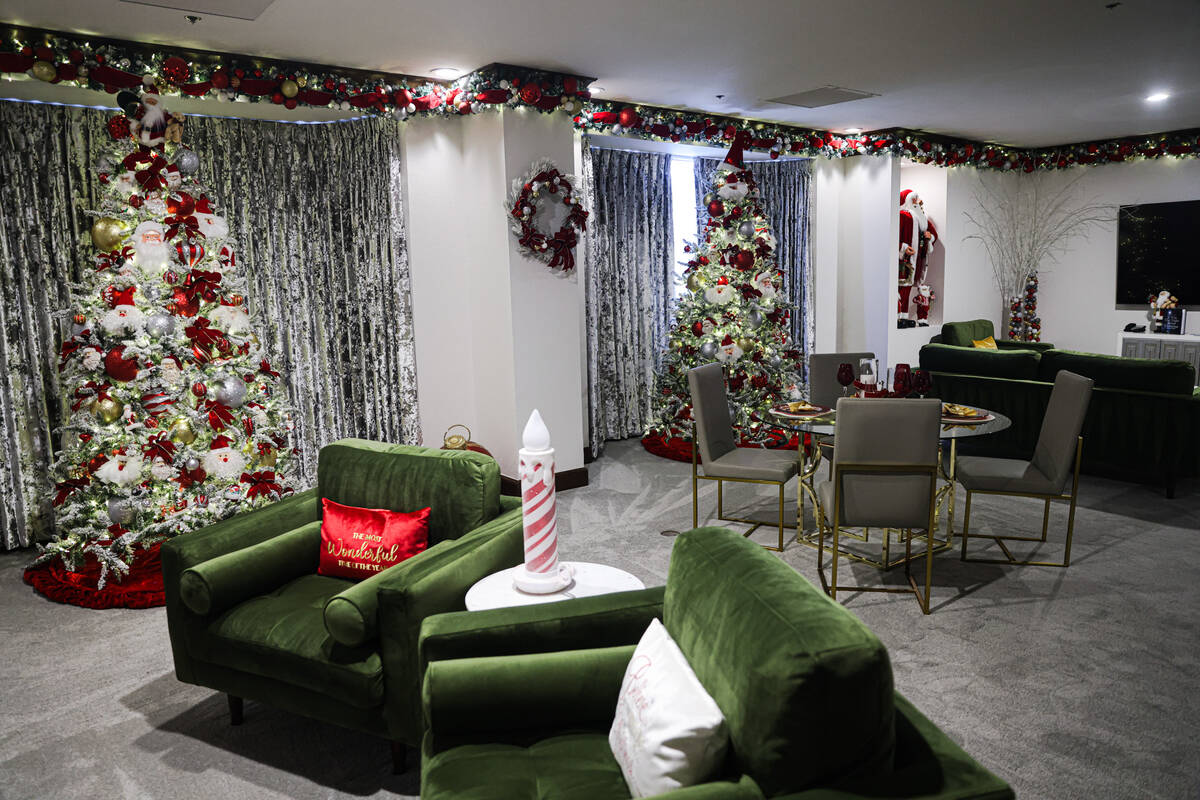 The Christmas suite, one of the themed suites at the Westgate hotel-casino in Las Vegas, Wednes ...