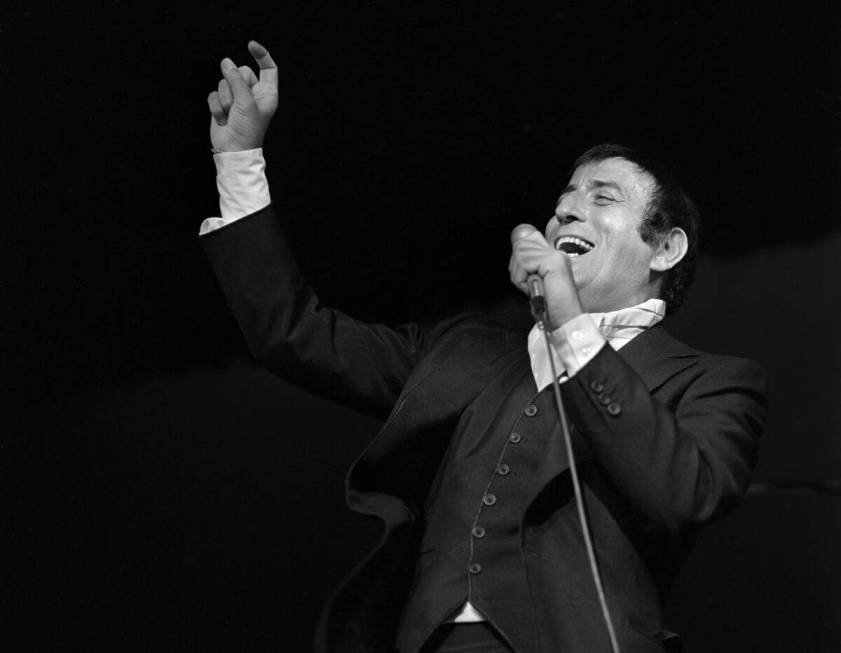 Tony Bennett performs September 19, 1972, at the Hilton in Las Vegas. (Don English/Las Vegas Ne ...