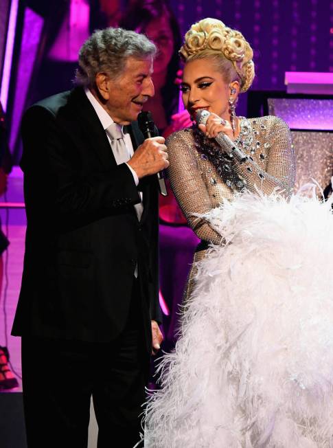 Lady Gaga performs with Tony Bennett during her "Jazz & Piano" residency at Park Theater at Par ...