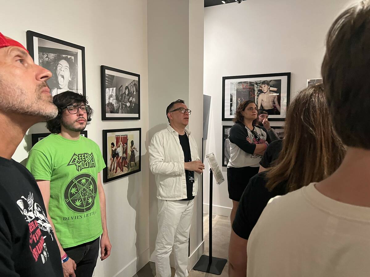 Fred Armisen leads a tour at Punk Rock Museum in Las Vegas on Sunday, July 23, 2023 (The Vox Ag ...