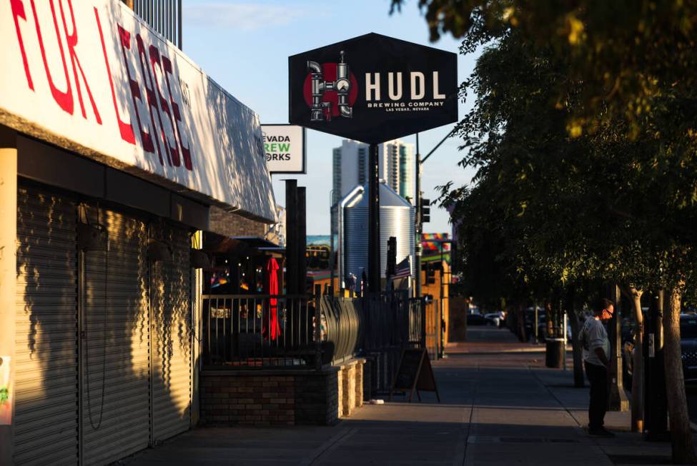 HUDL Brewing Company in the Arts District in Las Vegas, Tuesday, July 25, 2023. (Rachel Aston/L ...