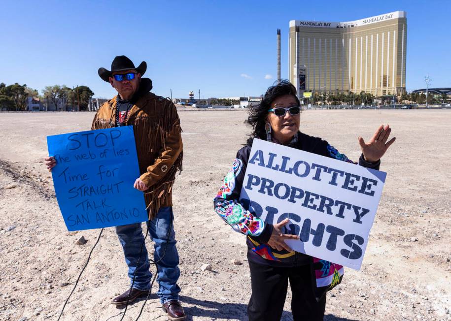 Todd Hall and Carol Good Bear, members of North Dakota's Mandan, Hidatsa and Arikara Nation (MH ...