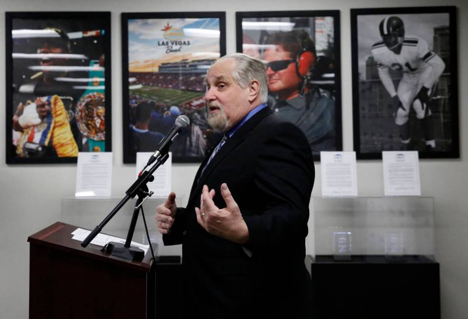 Al Bernstein speaks at Findlay Toyota in February 2018 in Henderson. (Bizuayehu Tesfaye/Las Veg ...