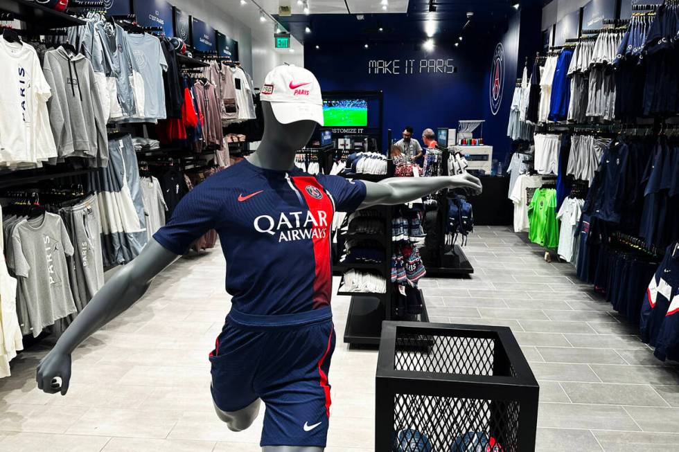 The Paris Saint-Germain store inside the Forum Shops at Caesars Palace. (Mick Akers/Las Vegas R ...