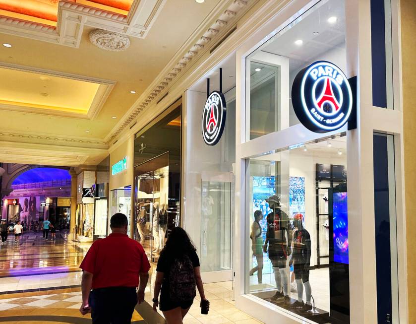 The Paris Saint-Germain store inside the Forum Shops at Caesars Palace. (Mick Akers/Las Vegas R ...