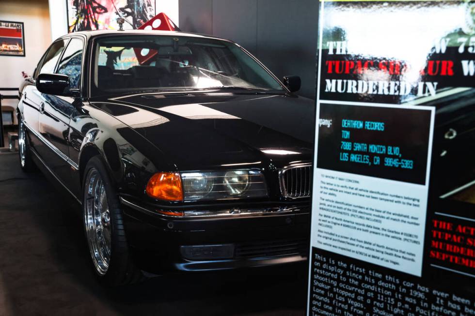 Tupac Shakur’s car that he was shot in for sale at Celebrity Cars in Las Vegas, Thursday ...