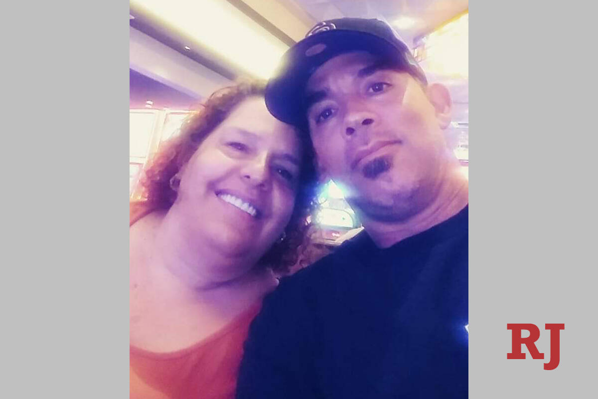 Eric Echevarria poses with his wife in an undated photo. The 52-year-old was killed December 20 ...