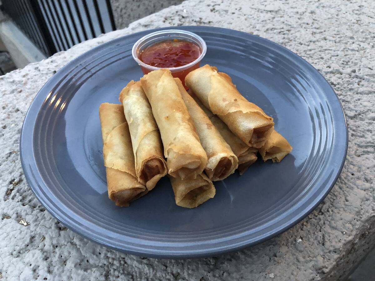 Lumpia with sweet chili dipping sauce from Old Vegas Tavern in east Las Vegas. (Johnathan L. Wr ...