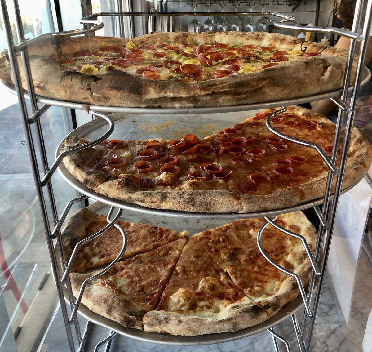 Slices from Yukon Pizza in Las Vegas. (Johnathan L. Wright/Las Vegas Review-Journal)