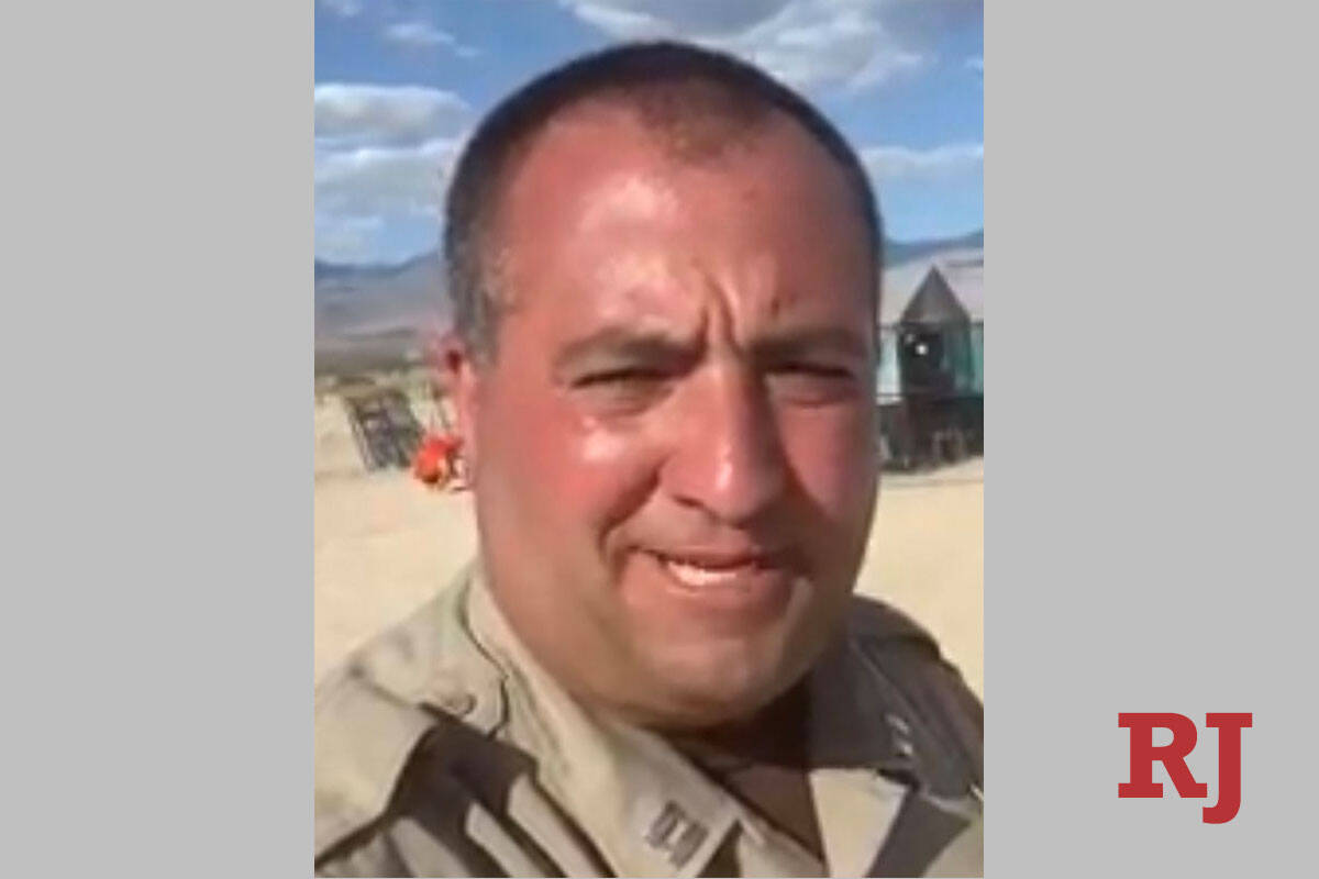 Nye County Sheriff's Office Capt. David Boruchowitz is shown in a screenshot from a YouTube pos ...