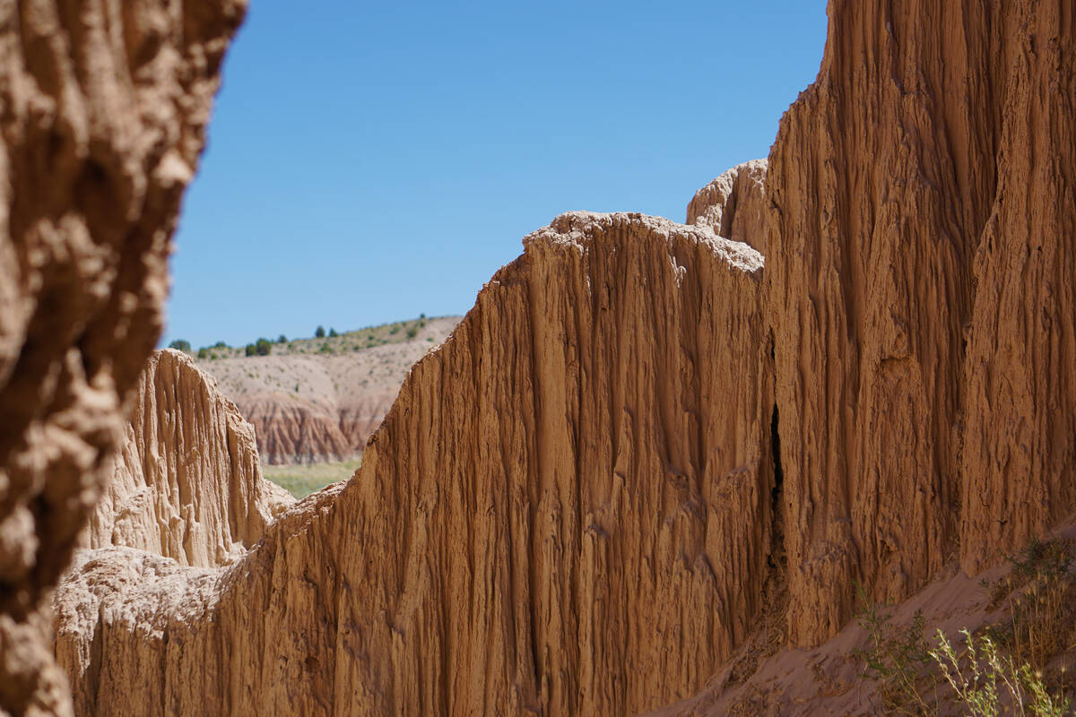 Cathedral Gorge State Park is seen on July 8, 2023. (Carri Geer Thevenot/Las Vegas Review-Journal)