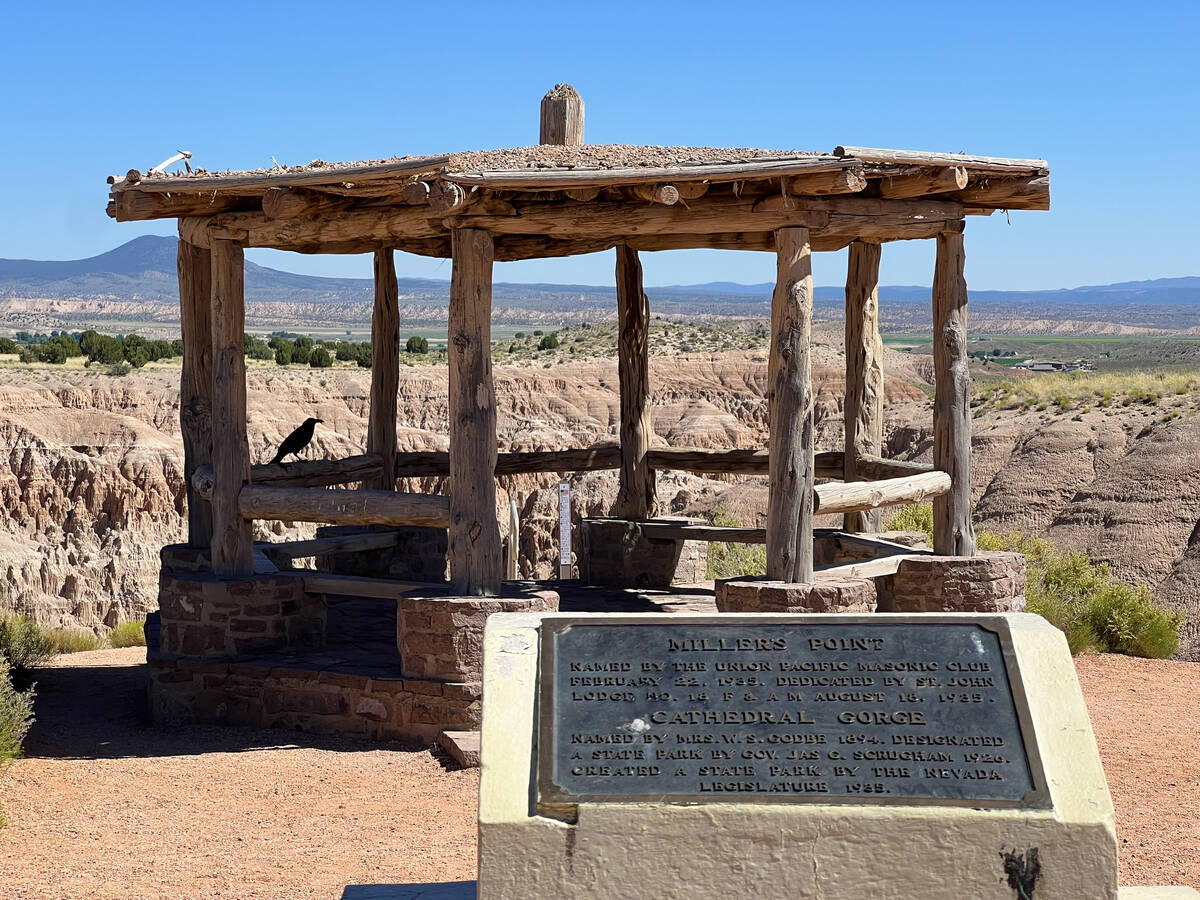 The Miller Point overlook is seen at Cathedral Gorge State Park on July 8, 2023. (Carri Geer Th ...