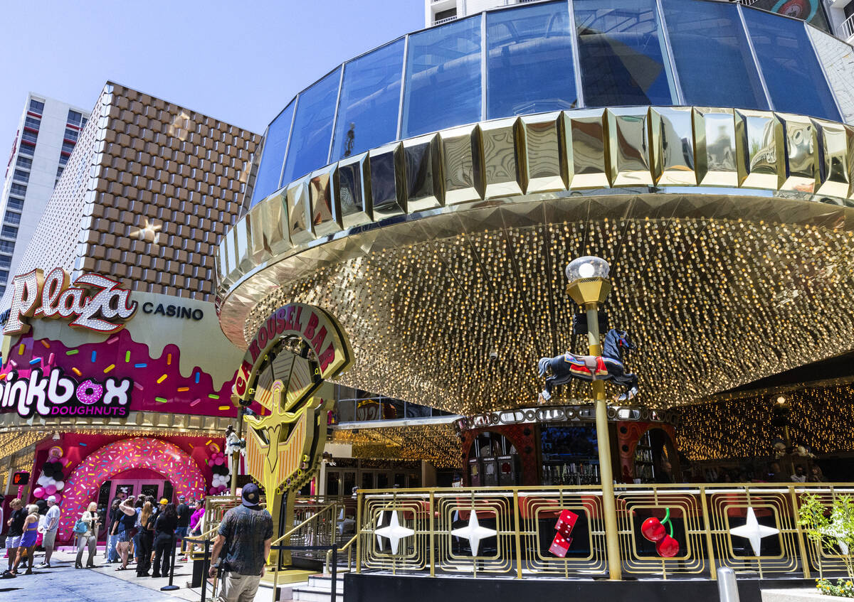 Carousel Bar is seen at the Plaza hotel and casino on Thursday, June 8, 2023, in downtown Las V ...