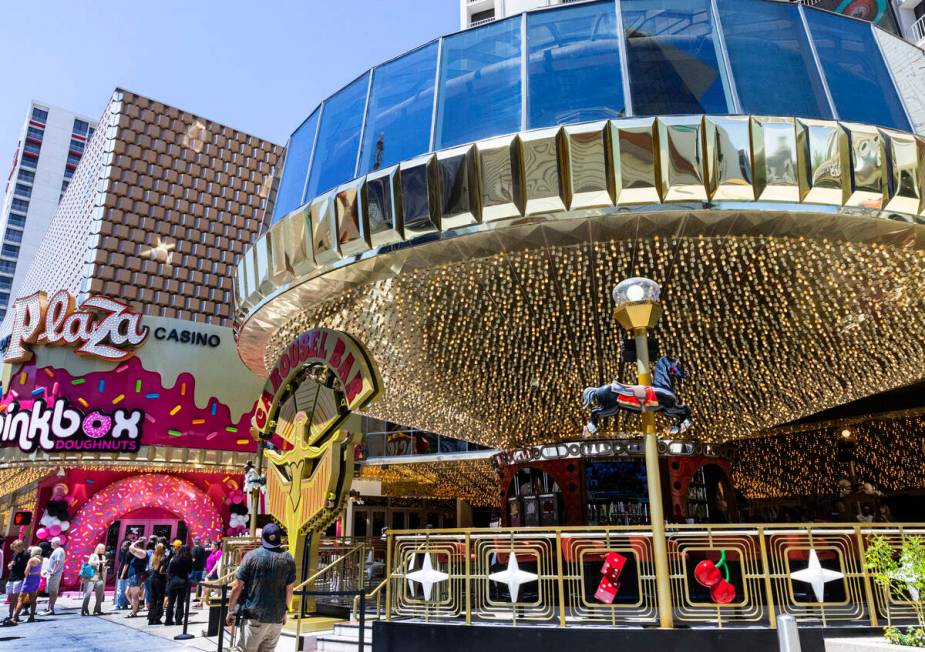 Carousel Bar is seen at the Plaza hotel and casino on Thursday, June 8, 2023, in downtown Las V ...