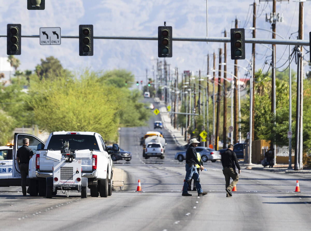 North Las Vegas police are investigating after three people were killed and two were injured af ...