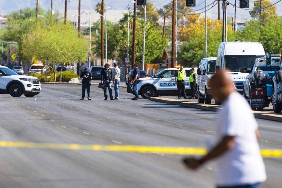 North Las Vegas police is investigating after three people were killed and two were injured aft ...