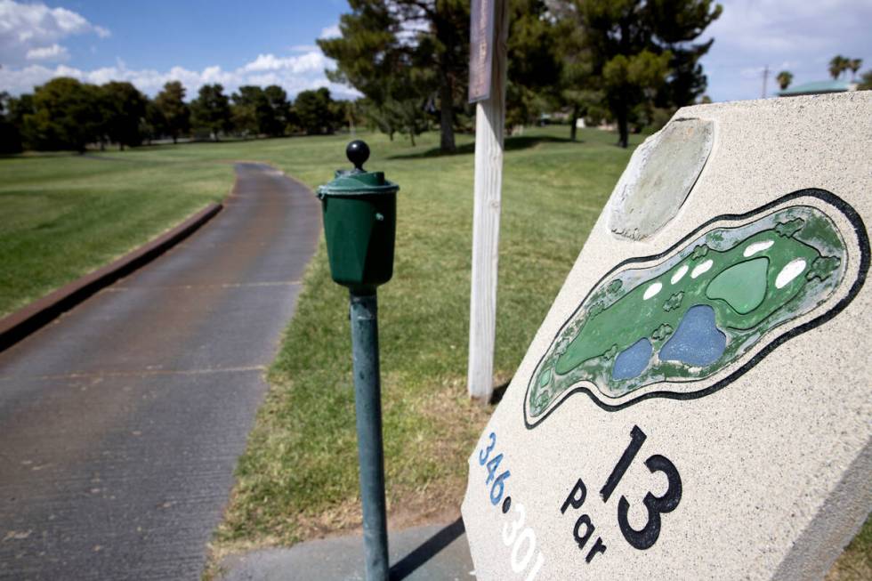 The 13th hole at Las Vegas National Golf Club on Thursday, Aug. 17, 2023, in Las Vegas. (Ellen ...