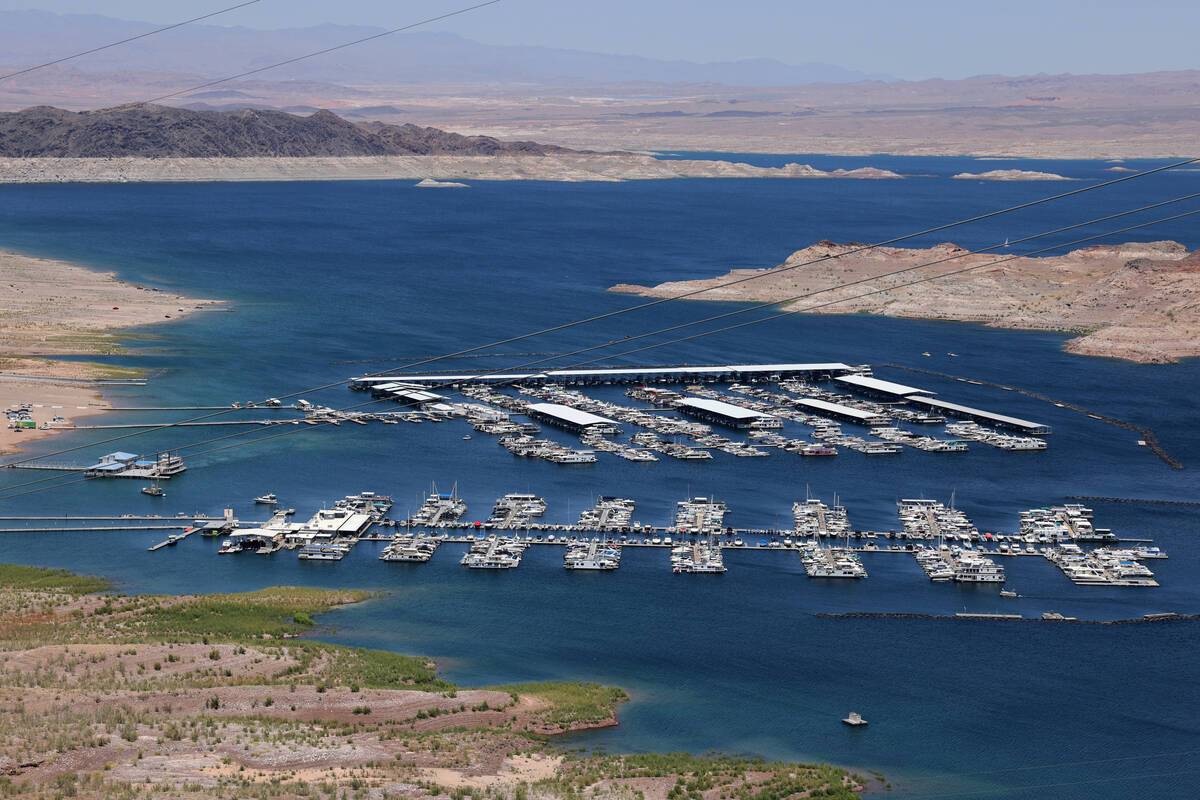 The view from Lake Mead Lakeview Overlook on May 26, 2023. (K.M. Cannon/Las Vegas Review-Journa ...