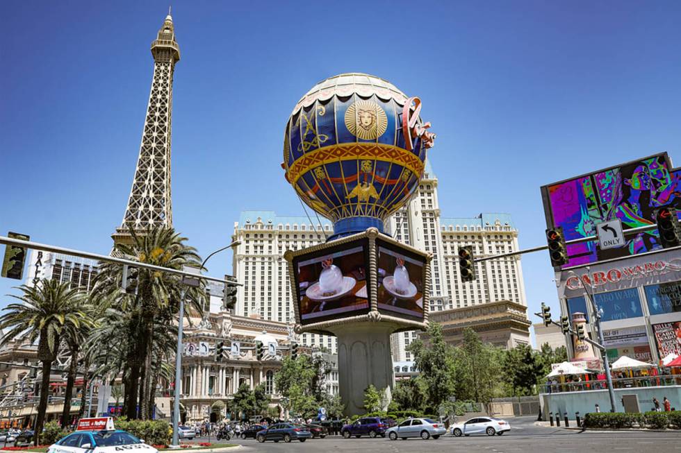 Paris Las Vegas on the Strip in Las Vegas, Monday, May 3, 2021. (Rachel Aston/Las Vegas Review- ...