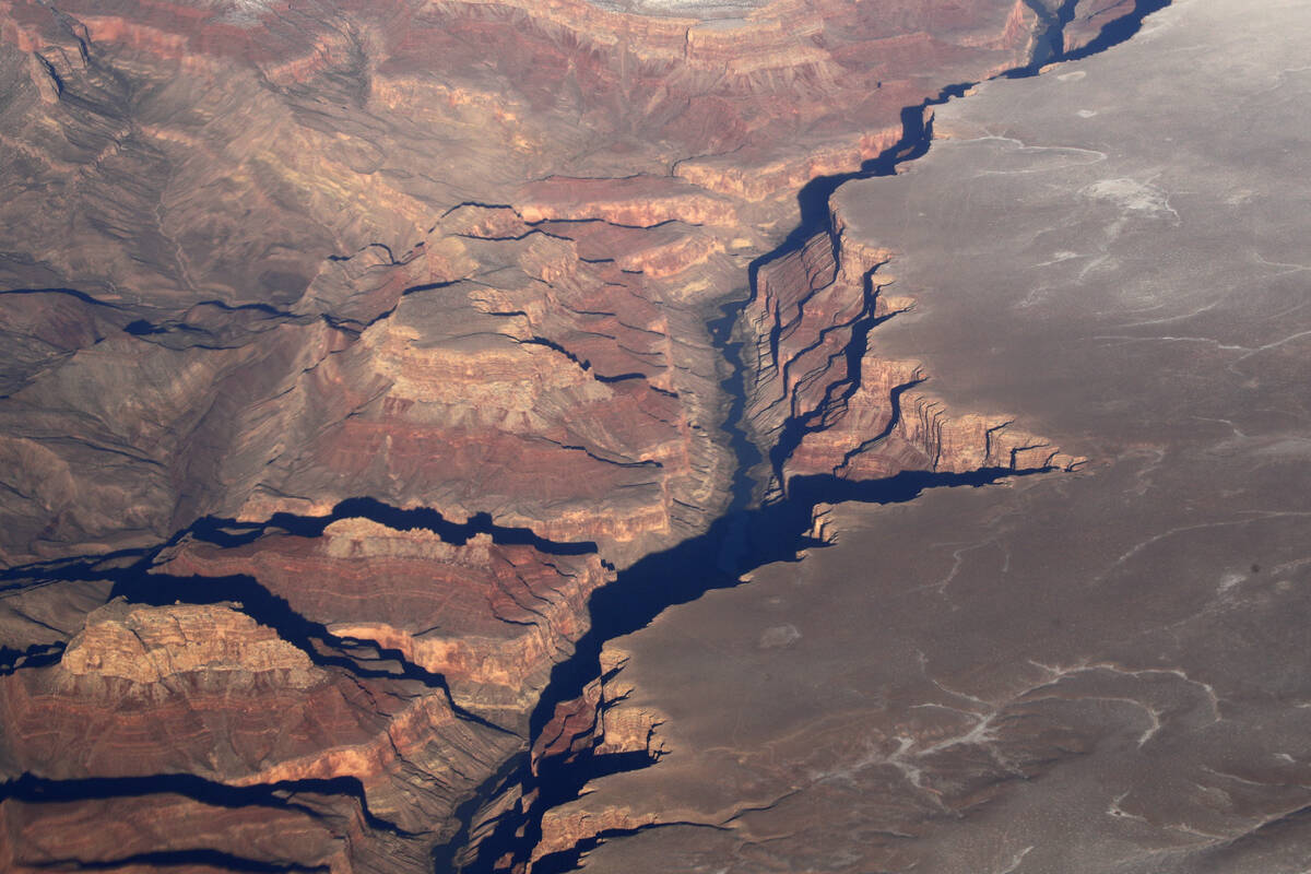 FILE - Arizona's Grand Canyon is seen in this aerial photo Dec. 17, 2019. A visit from Presiden ...