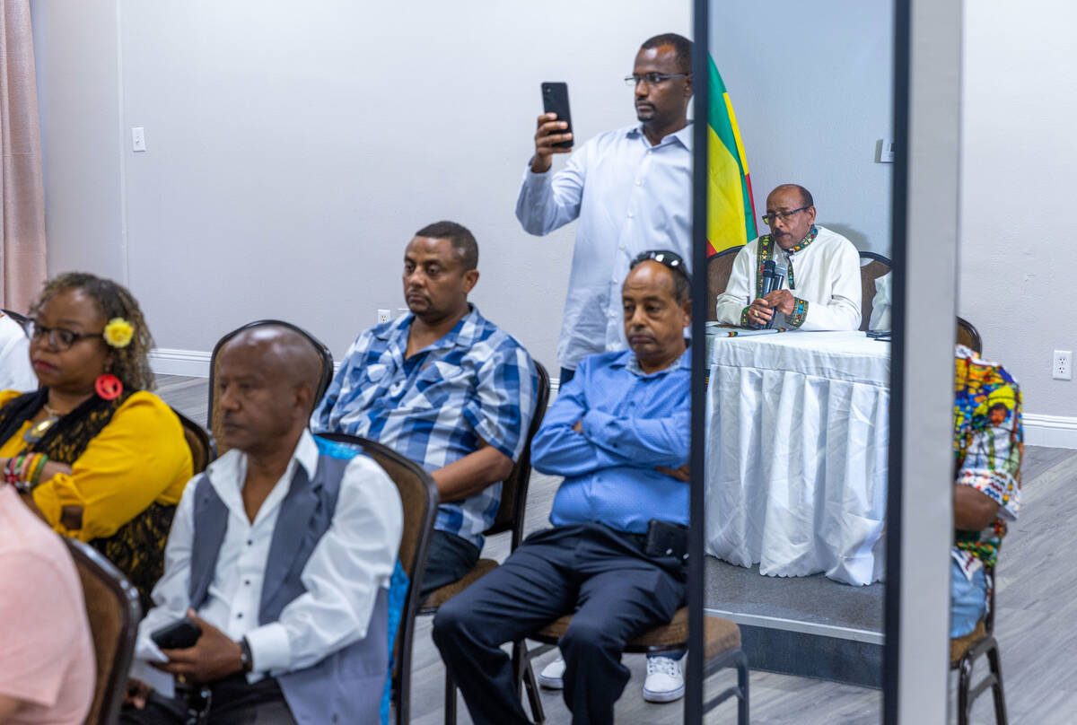 Little Ethiopia project chair Girma Zaid speaks during a press conference to announce Little Et ...