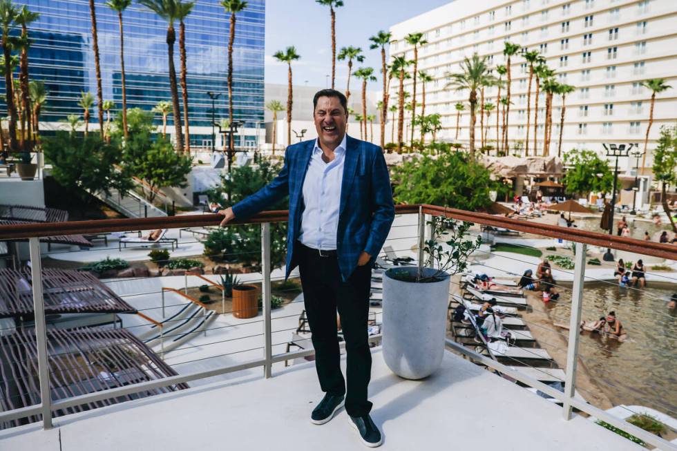 Virgin Hotels Las Vegas president Cliff Atkinson laughs as he stands for a portrait in front of ...