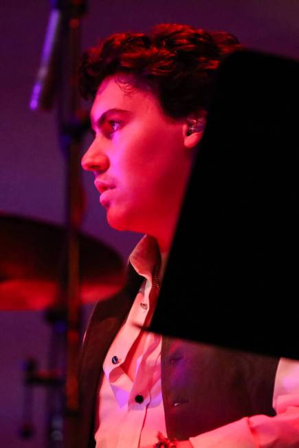 Giovanni Moreno, Frankie Moreno’s son, plays the drums at his father’s show, The ...