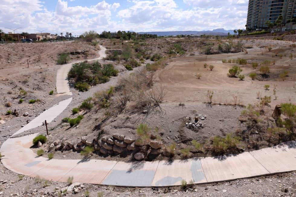 The defunct Badlands golf course is shown adjacent to One Queensridge Place near the corner of ...