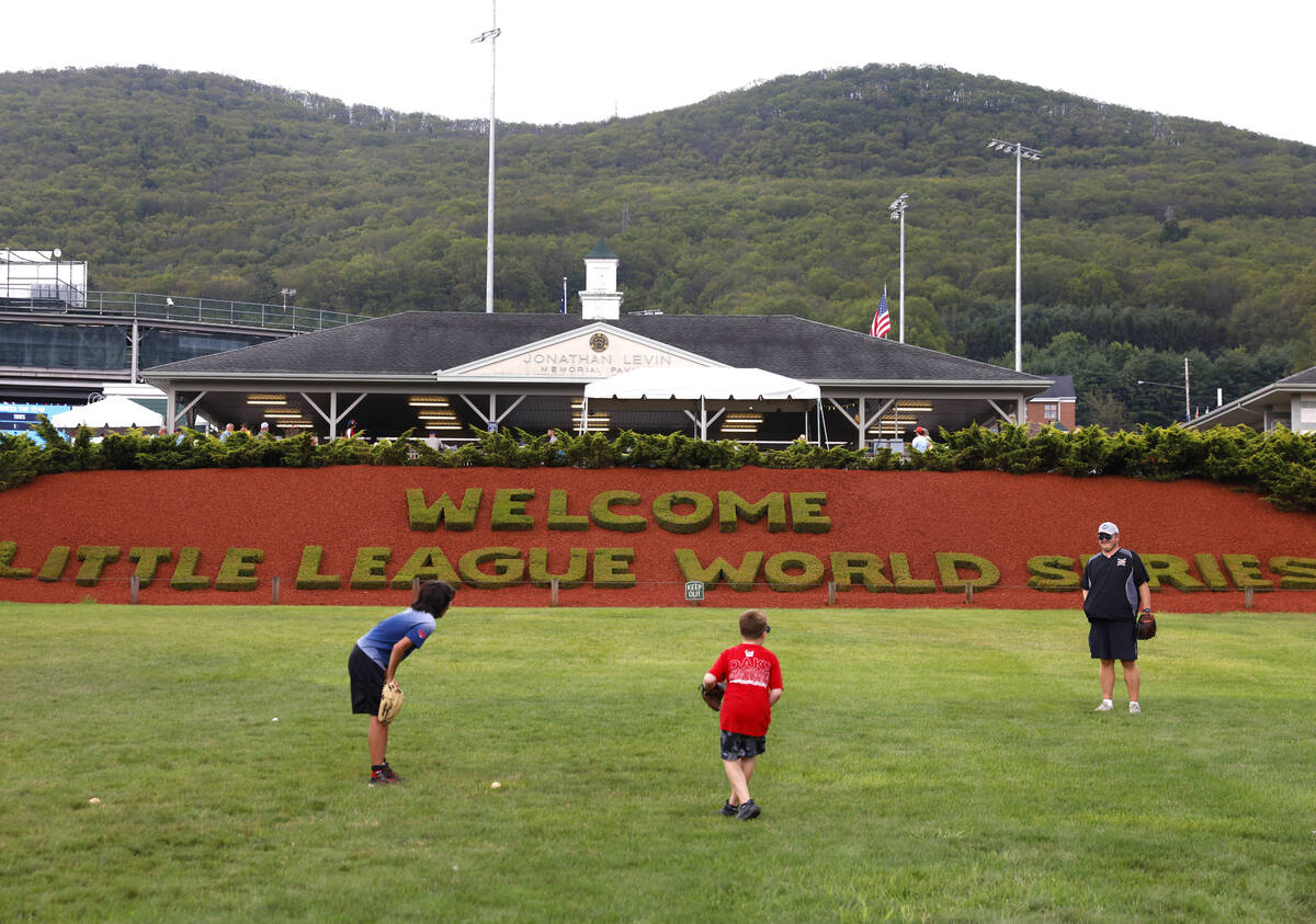 Welcome to the Little League World Series sign is seen outside of Howard J. Lamade Stadium wher ...