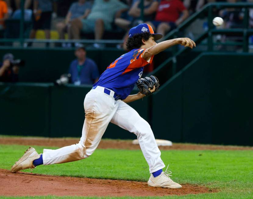 New Albany All-Stars pitcher Kevin Klingerman delivers a pitch against El Segundo, California A ...