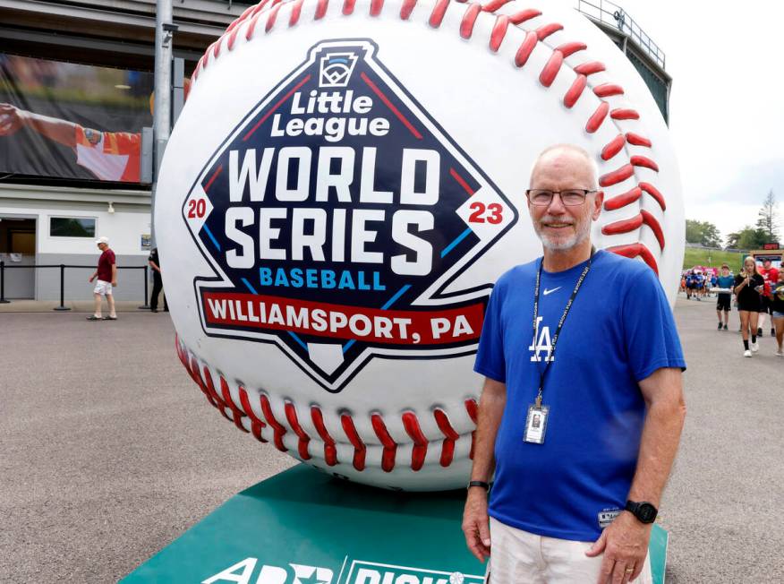 Ben Sprague of Las Vegas, a volunteer umpire, poses for a photo at Howard J. Lamade Stadium in ...