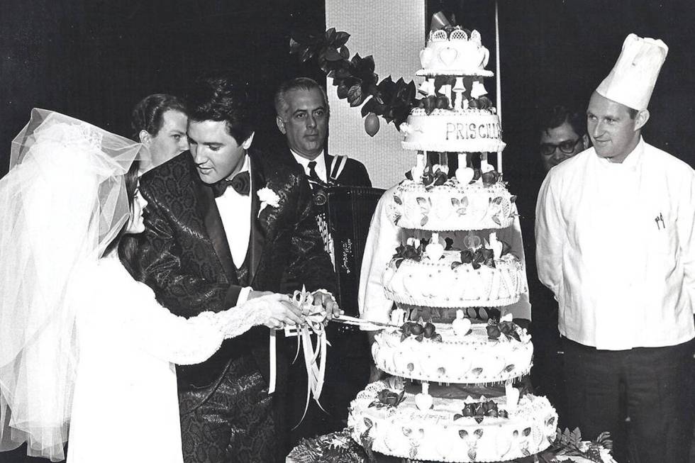 The wedding cake from the 1967 Las Vegas wedding of Elvis and Priscilla Presley is being replic ...