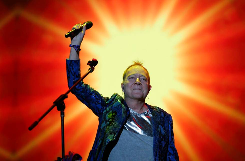 Fred Schneider of the American new wave rock band The B-52s, performs during the Corona Capital ...