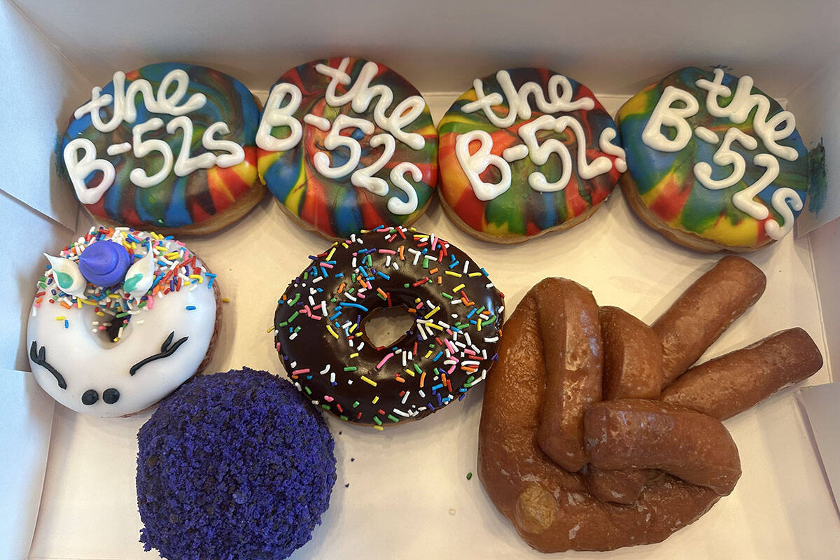 These B-52’s-themed Pinkbox Doughnuts donuts are available starting at 6 a.m. Aug. 31 while s ...