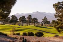 Golfers make their way about the Mountain Course at Angel Park Golf Club in Las Vegas. (L.E. Ba ...