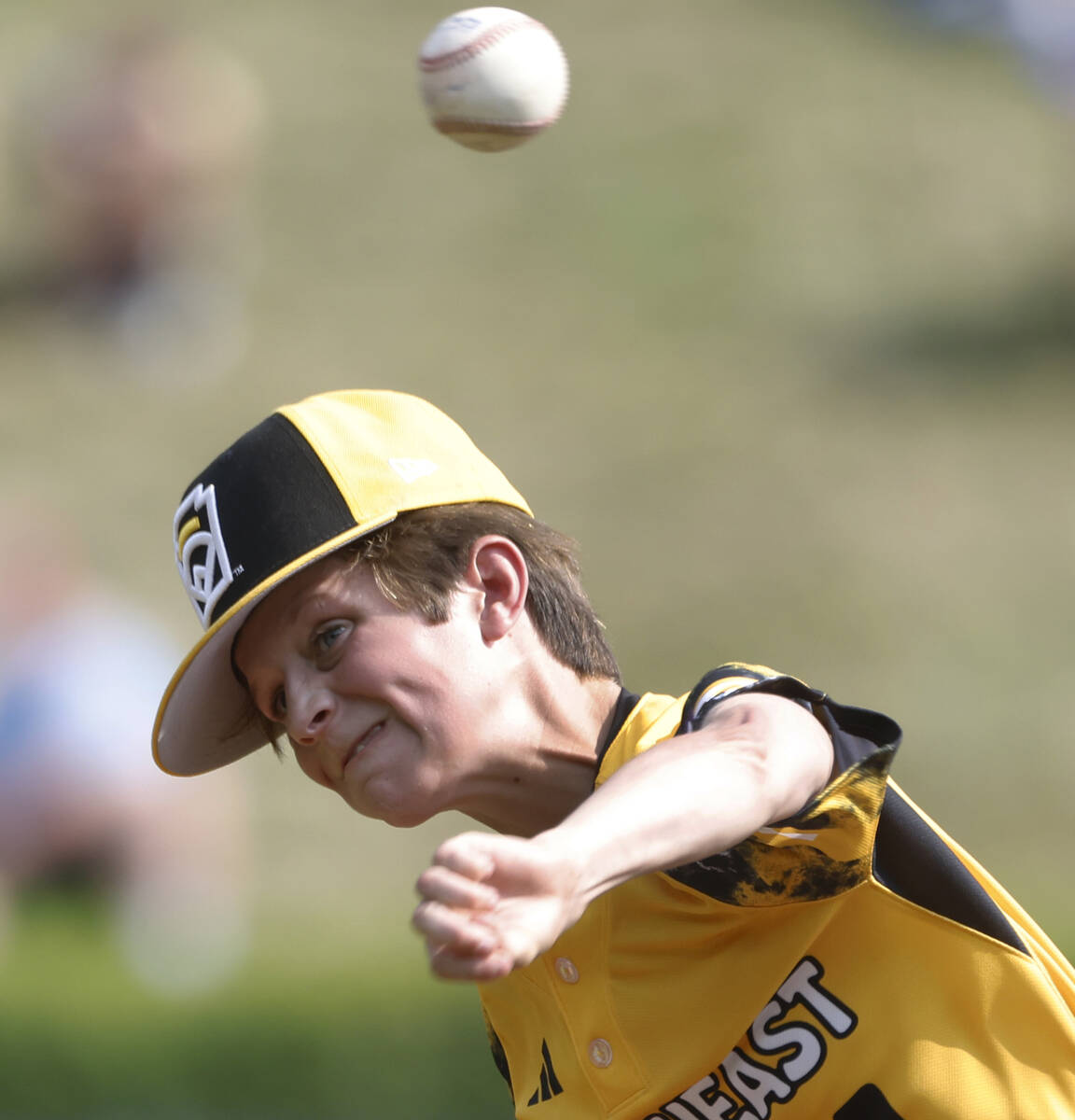 Nolensville, Tennessee pitcher Grayson May delivers a pitch against Seattle, Washington, during ...