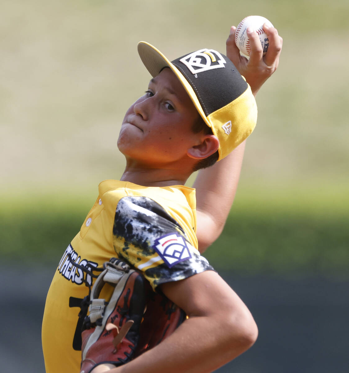 Nolensville, Tennessee pitcher Lucas McCauley delivers a pitch against Seattle, Washington, dur ...